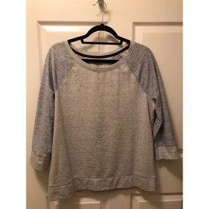 3/4 length pullover sweatshirt